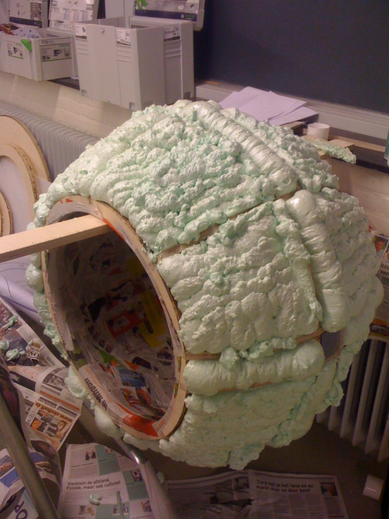 The PU bodywork on a paper marche base